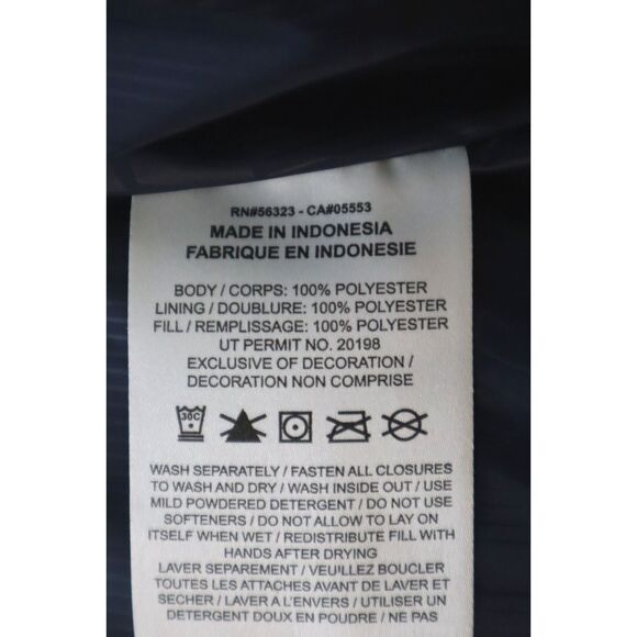 Nike FZ0865-410 Men's Sz XL Blue/Black Checkered Therma-FIT Puffer Jacket - Picture 7 of 16